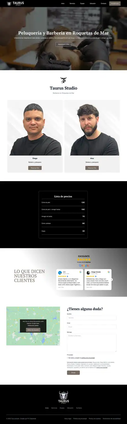 Taurus Studio · Inicio