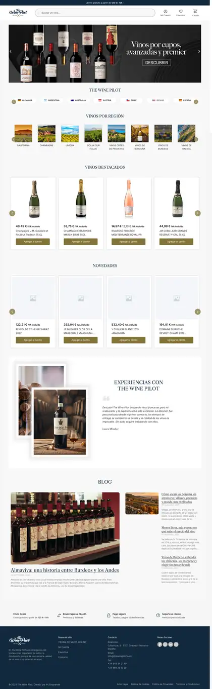 The Wine Pilot · Inicio