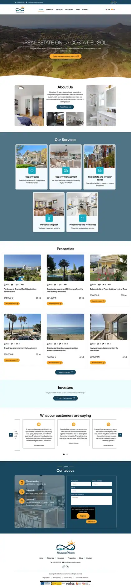 Transcend Homes · Versión en inglés