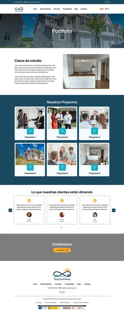 Transcend Homes · Portafolio