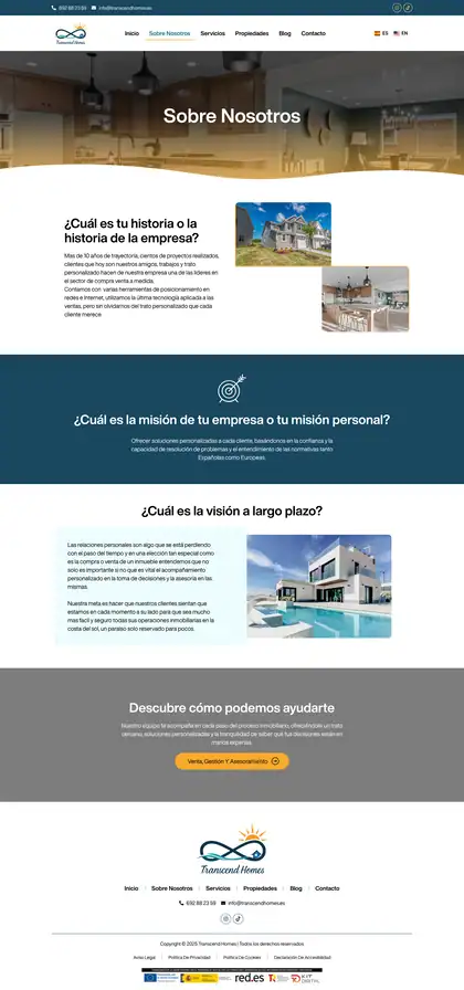 Transcend Homes · Sobre nosotros