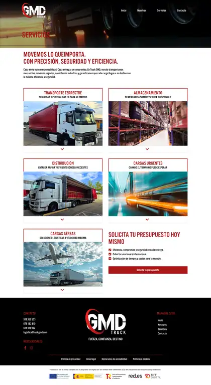 Truck GMD · Servicios