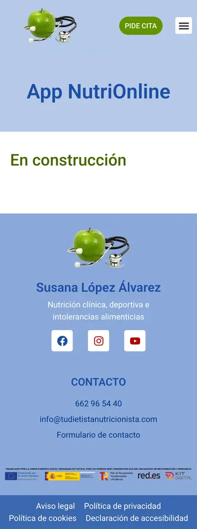 Tu Dietista Nutricionista · Laboratorios · Móvil