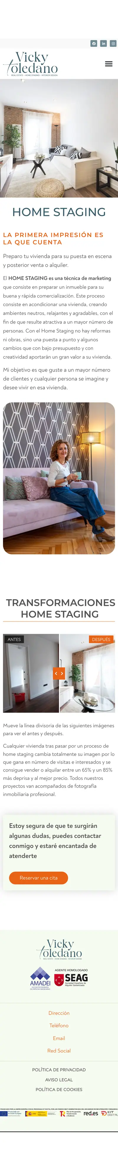 Victoria Toledano · Home Staging · Móvil