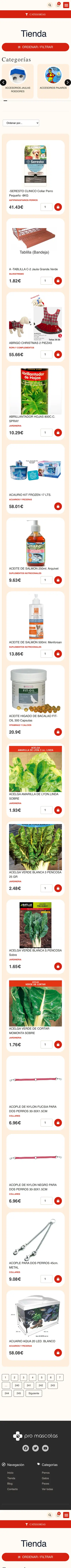 Zoorpresa · Tienda · Móvil